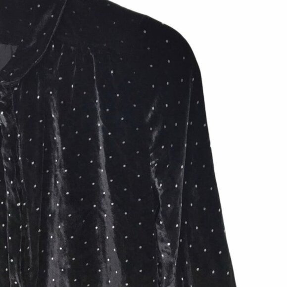 Alexa Chung For Madewell Pin Dot Velvet Blouse $128 Medium - Picture 8 of 12